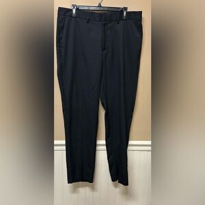 Louis Raphael  Men's Black Flat Front Dress Pants 36 x 30 Slim Fit